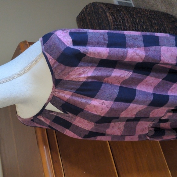 ONE World Live and Let Live FLANNEL Hi-Low swing tunic SZ 1X - Picture 9 of 13